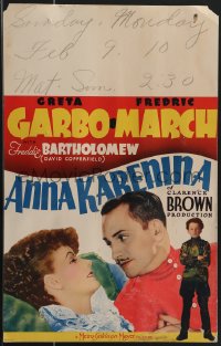 4b0052 ANNA KARENINA WC 1935 beautiful Greta Garbo, Fredric March, Freddie Bartholomew, very rare!