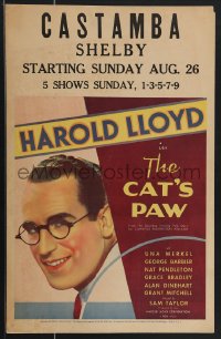 4b0064 CAT'S PAW WC 1934 close up of smiling Harold Lloyd with his trademark glasses!