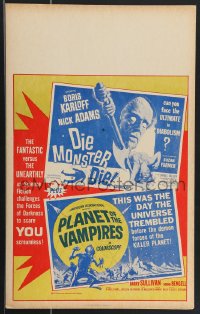 4b0067 DIE MONSTER DIE/PLANET OF THE VAMPIRES Benton WC 1965 fantastic versus the unearthly, rare!
