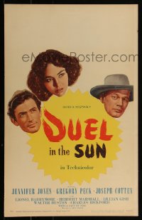 4b0069 DUEL IN THE SUN WC 1947 Jennifer Jones, Gregory Peck & Joseph Cotten in King Vidor epic!