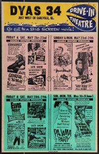 4b0071 DYAS 34 local theater WC May-June 1965 Godzilla vs The Thing, Ride the Wild Surf, Roustabout!