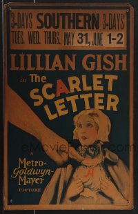 4b0117 SCARLET LETTER WC 1926 art of Lillian Gish as Nathaniel Hawthorne's Hester Prynne, very rare!