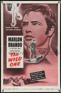 4b1223 WILD ONE 1sh R1960 great images of ultimate biker Marlon Brando!