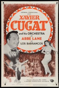 4b1231 XAVIER CUGAT & HIS ORCHESTRA 1sh 1952 sexy full-length Abbe Lane, cool band images!