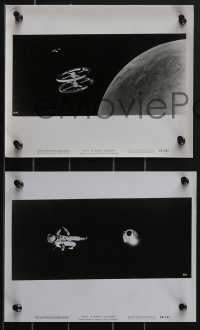 4b1410 2001: A SPACE ODYSSEY 4 Cinerama 8x10 stills 1968 Kubrick, space wheel, pod bay, Dullea!