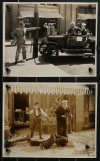 4b1421 TWO TARS 4 7.5x9.75 stills 1928 wacky sailors Stan Laurel & Oliver Hardy on shore leave!