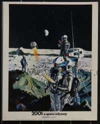 4b1282 2001: A SPACE ODYSSEY 2 color English FOH LCs 1968 Kubrick, McCall art & hostesses!