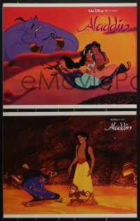 4b0703 ALADDIN 8 LCs 1992 classic Disney Arabian cartoon, great images of Prince Ali & Jasmine!