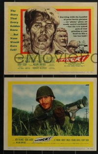 4b0705 ATTACK 8 LCs 1956 WWII soldiers Lee Marvin, Jack Palance & Richard Jaeckel!