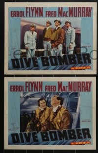 4b0759 DIVE BOMBER 4 LCs 1941 Michael Curtiz directed, pilots Errol Flynn, Ralph Bellamy & MacMurray