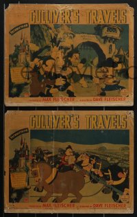 4b0765 GULLIVER'S TRAVELS 3 LCs 1939 classic cartoon by Dave Fleischer, great animation images!