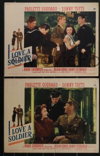 4b0753 I LOVE A SOLDIER 5 LCs 1944 Paulette Goddard & Sonny Tufts in uniform, Barry Fitzgerald!