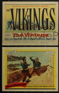 4b0730 VIKINGS 8 LCs 1958 Kirk Douglas, beautiful Janet Leigh, Tony Curtis, Richard Fleischer!