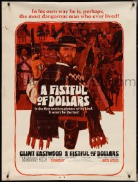4c0047 FISTFUL OF DOLLARS 30x40 1967 introducing the man with no name, Clint Eastwood, ultra rare!