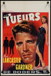 4c0242 KILLERS Belgian R1950s different art of Burt Lancaster & full-length Ava Gardner, Hemingway!