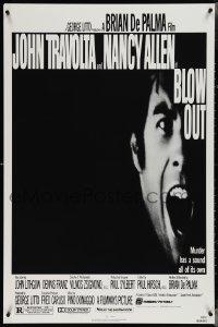 4c0797 BLOW OUT 1sh 1981 John Travolta, Brian De Palma, Allen, murder has a sound all of its own!