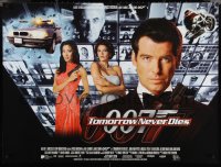 4c0045 TOMORROW NEVER DIES DS British quad 1997 Pierce Brosnan as James Bond, Yeoh, Teri Hatcher!