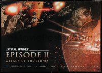 4c0012 ATTACK OF THE CLONES teaser Chinese 2002 Star Wars Episode II, art of Yoda by Drew Struzan!