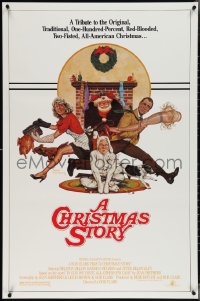 4c0806 CHRISTMAS STORY studio style 1sh 1983 best classic Christmas movie, art by Robert Tanenbaum!