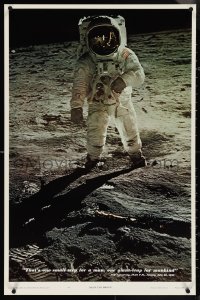 4c0465 MAN ON MOON 23x35 commercial poster 1969 Buzz Aldrin on the lunar surface by Armstrong!