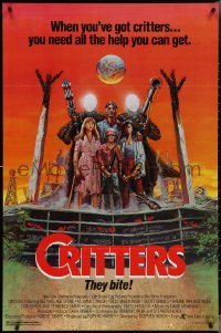 4c0821 CRITTERS 1sh 1986 great completely different art of cast & monsters by Ken Barr!