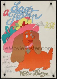 4c0125 LADY & THE TRAMP Czech 12x16 1974 wonderful completely different art by Stanislav Duda!