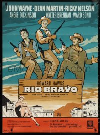 4c0535 RIO BRAVO Danish 1959 John Wayne, Ricky Nelson, Dean Martin, Dickinson, Stilling art!