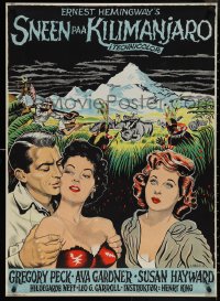 4c0537 SNOWS OF KILIMANJARO Danish 1953 Gregory Peck, Susan Hayward, Ava Gardner, ultra rare!