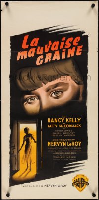 4c0140 BAD SEED French 15x30 1956 different art of really bad terrifying Patty McCormack, very rare!
