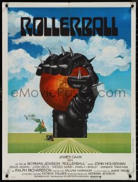 4c0432 ROLLERBALL French 24x32 1975 cool completely different artwork by Jouineau Bourduge!