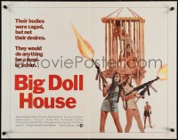 4c0280 BIG DOLL HOUSE int'l 1/2sh 1971 artwork of Pam Grier & sexy caged girls with huge guns!