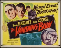 4c0281 BLACK CAT 1/2sh R1953 Boris Karloff, Bela Lugosi, The Vanishing Body, weird & terrifying!