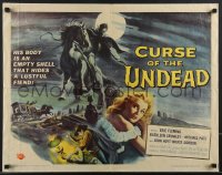4c0284 CURSE OF THE UNDEAD 1/2sh 1959 art of lustful fiend on horseback by Reynold Brown!