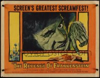 4c0303 REVENGE OF FRANKENSTEIN 1/2sh 1958 Peter Cushing in the greatest horrorama, cool monster art!