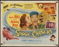 4c0307 SPOOK CHASERS style A 1/2sh 1957 Huntz Hall, Bowery Boys, It's a howl of a prowl!