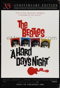 4c0878 HARD DAY'S NIGHT advance 1sh R1999 great image of The Beatles, rock 'n' roll comedy classic!