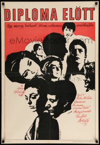 4c0362 GRADUATE Hungarian 22x33 1971 different images of Hoffman & sexy Anne Bancroft, ultra rare!