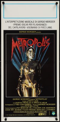 4c0075 METROPOLIS Italian locandina R1984 Brigitte Helm as the gynoid Maria, The Machine Man!