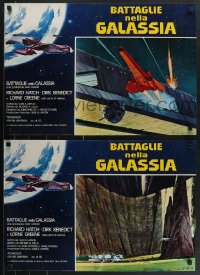 4c0273 BATTLESTAR GALACTICA set of 10 Italian 18x26 pbustas 1978 Richard Hatch, Dirk Benedict!