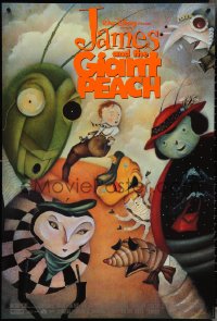 4c0907 JAMES & THE GIANT PEACH DS 1sh 1996 Walt Disney stop-motion fantasy cartoon, cool artwork!