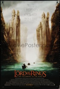 4c0932 LORD OF THE RINGS: THE FELLOWSHIP OF THE RING advance DS 1sh 2001 Argonath, 4 punch holes!
