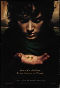 4c0930 LORD OF THE RINGS: THE FELLOWSHIP OF THE RING teaser DS 1sh 2001 J.R.R. Tolkien, power!