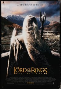 4c0938 LORD OF THE RINGS: THE TWO TOWERS advance DS 1sh 2002 Christopher Lee as Saruman!