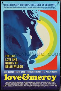 4c0942 LOVE & MERCY DS 1sh 2015 Cusack in title role as older Brian Wilson, Paul Dano as the younger!