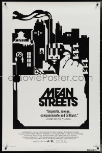 4c0955 MEAN STREETS 1sh 1973 Scorsese, Robert De Niro, Keitel, alternate black & white artwork!