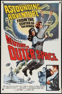4c0962 MUTINY IN OUTER SPACE 1sh 1964 wacky sci-fi, astounding adventure from the moon's center!