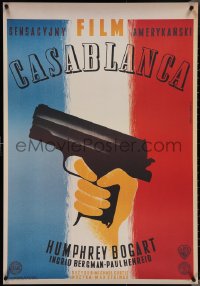4c0545 CASABLANCA commercial Polish 27x38 2000s completely different hand and gun art by Lipinski!