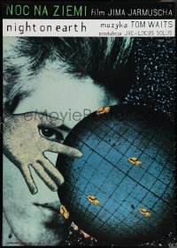 4c0554 NIGHT ON EARTH Polish 27x38 1992 directed by Jim Jarmusch, Andrzej Klimowski art!