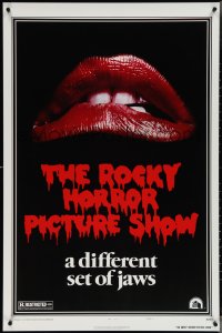 4c1008 ROCKY HORROR PICTURE SHOW 1sh R1980s classic lips, a different set of jaws!
