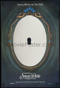 4c1038 SNOW WHITE & THE SEVEN DWARFS foil teaser 1sh R1993 Walt Disney, mirror, mirror on the wall!